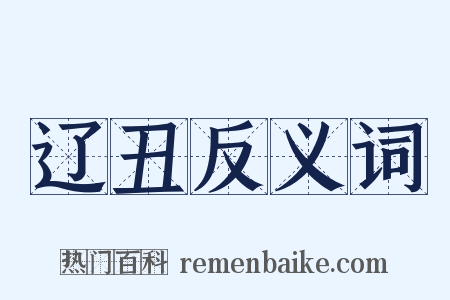 辽丑反义词是什么意思的图片